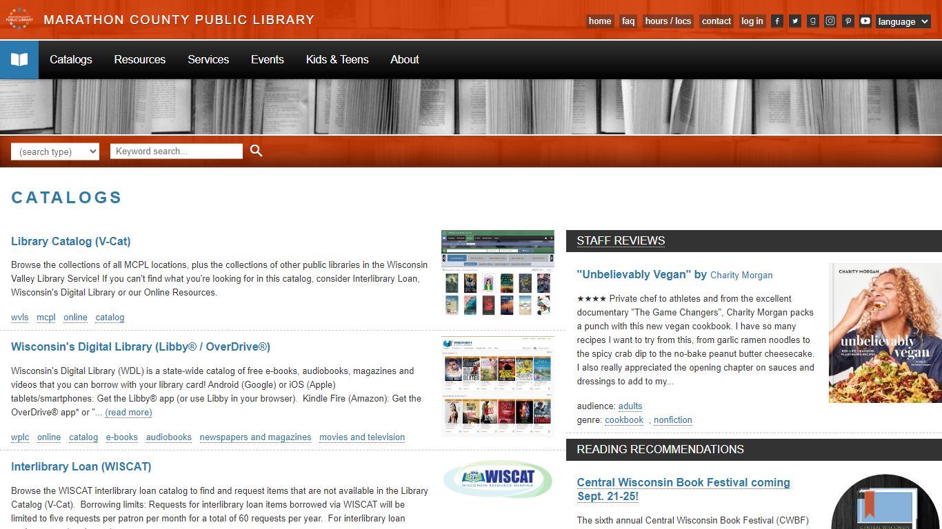 Catalogs | Marathon County Public Library (MCPL)